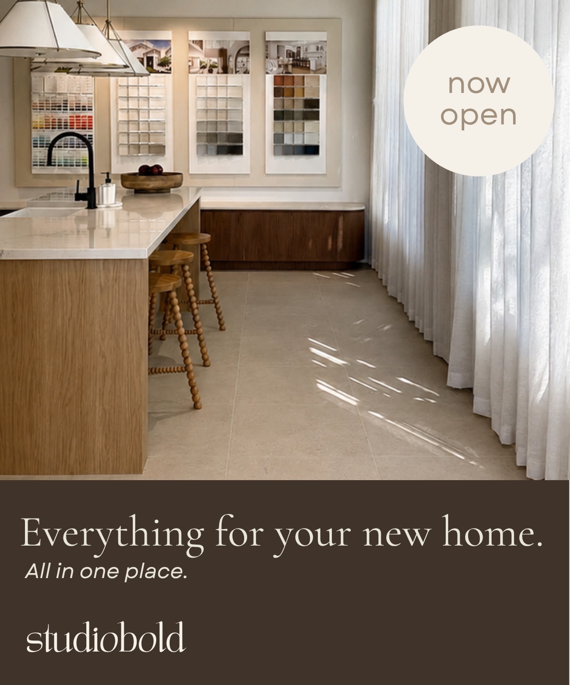 Studio Bold selections studio now open, everything for your new home in one place