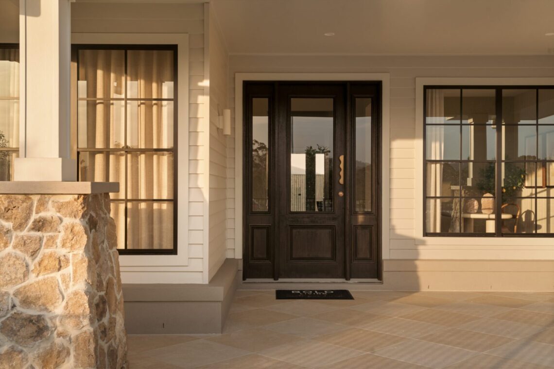 Front entry of a Bold Living acreage home